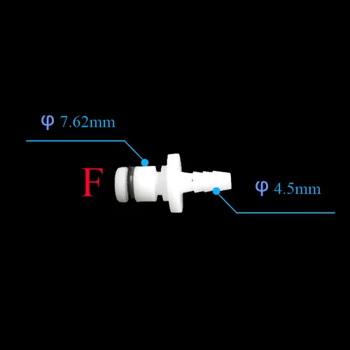 válvula Barb, 4,5 ~ 11,1 milímetros ID do tubo, 5pcs