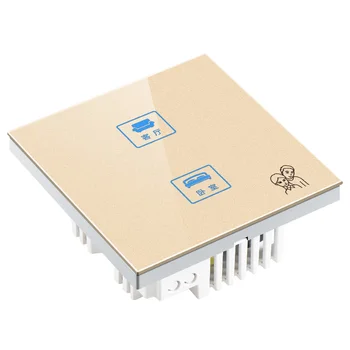 

1pcs C8 intelligent touch switch two open single control tempered glass panel touch screen wall switch five color optional