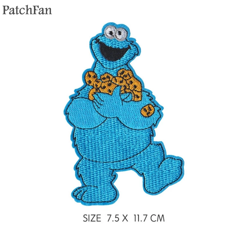 

Patchfan Sesame Street Embroidered Iron On Patches Badges Sewing Applique pour Jacket Jeans Shoes Backpack Badges stickers A1734