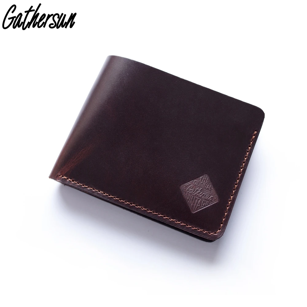 Мужской винтажный кошелек книжка из натуральной кожи с откидной крышкой|wallet purse