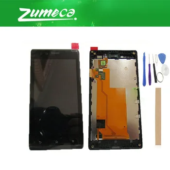 

High Quality For Sony Xperia J ST26a ST26i ST26 LCD Display Screen+Touch Screen Digitizer With Frame Black Color With kit