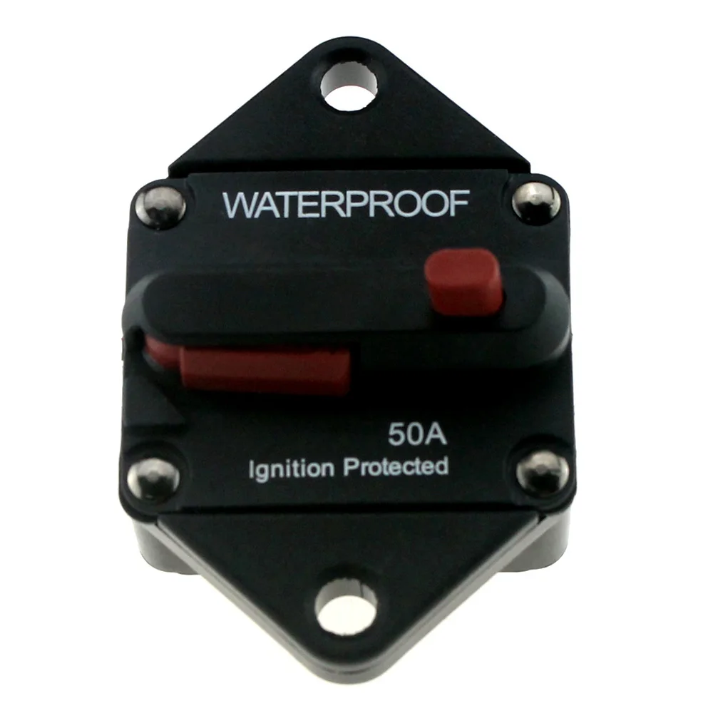 baratas 48 V DC 50 AMP 100 150 Car Truck Bus RV Marine Boat Disjuntor Reset Manual de Ignição Protegido Por Fusível caixa