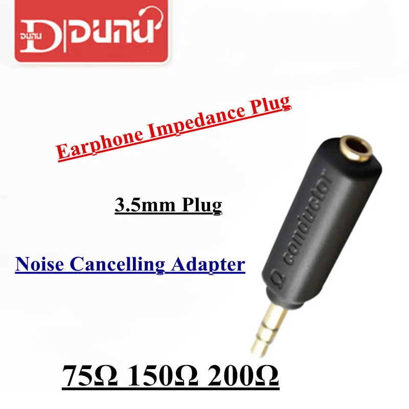 

Earphone Impedance Plug Original Dunu Conductor 75/150/200 ohm Noise Cancelling adapter 3.5mm Jack for Hifi Player Music Plug.