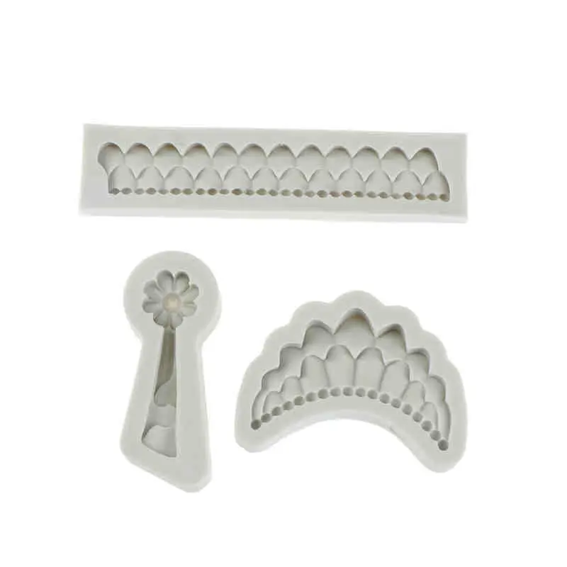 Lace Mat Fondant Cake Decor Practical Embossed DIY Cake Decor Mold Cake Tools 1Pcs Fish Scales Form Cake Silicone Mold
