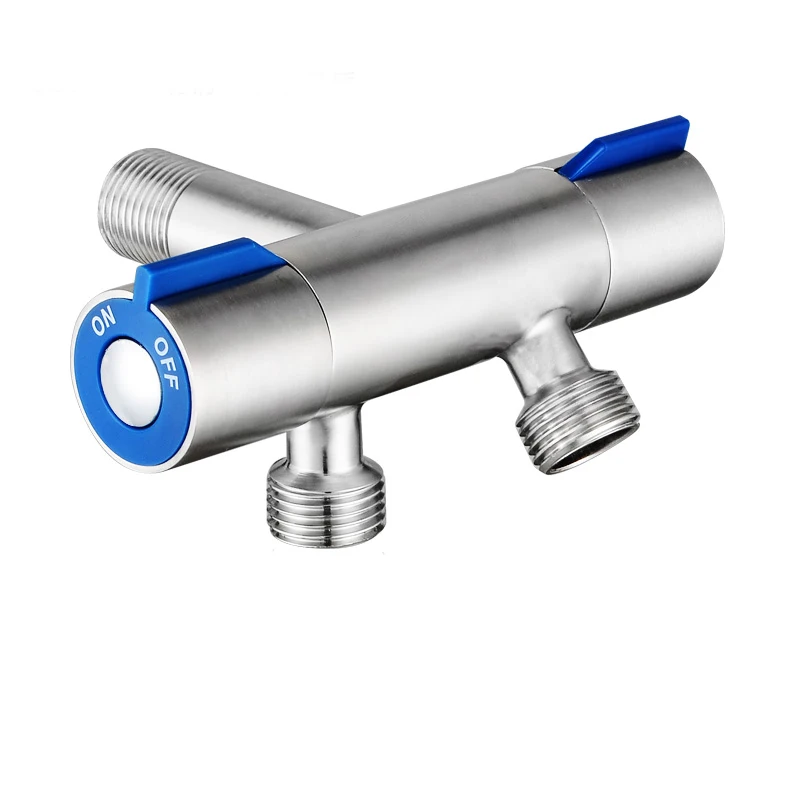 Free shipping 304 stainless steel double handle Toilet faucet shattaf