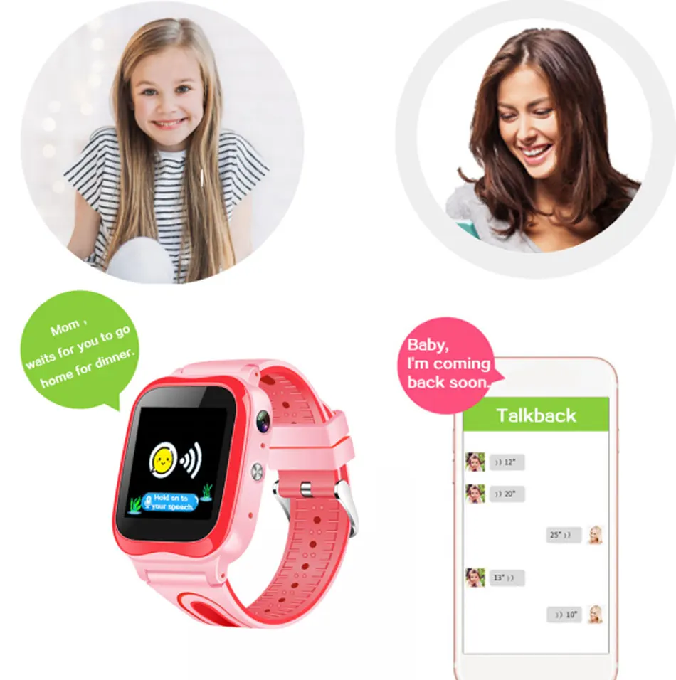 SALFRESA Children Smart Watch V88 IP67 Waterproof 450mAH Long Standby Child Tracking Security SOS Smart Bracelet For Kids Remote-11