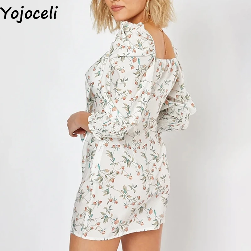 Yojoceli/элегантные вечерние платья с бантом и принтом; женское осеннее облегающее короткое платье; женское повседневное пляжное мини-платье; vestidos