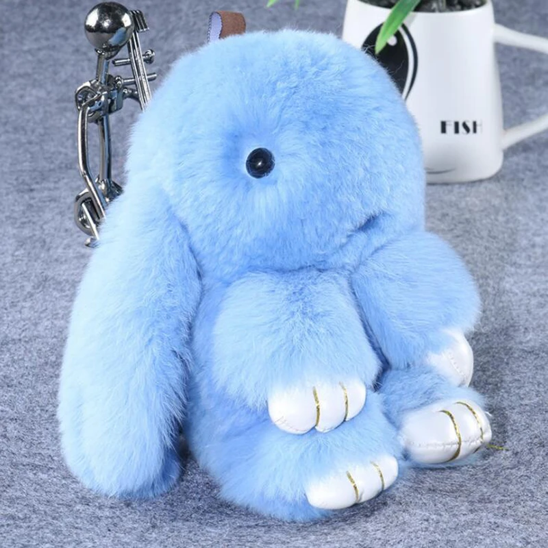 Горячая toys15CM подвеска &quotКролик&quot брелок Настоящий мех кролика пушистая игрушка