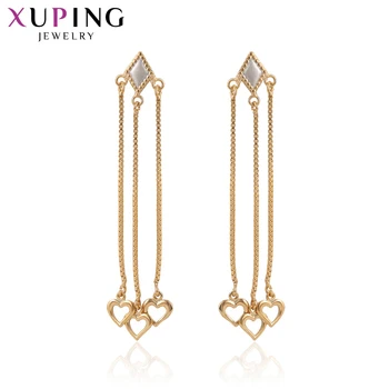 

Xuping Fashion Elegant Heart Shaped Earrings Charm Style Eardrops for Women Girls Jewelry Christmas Gift 94483