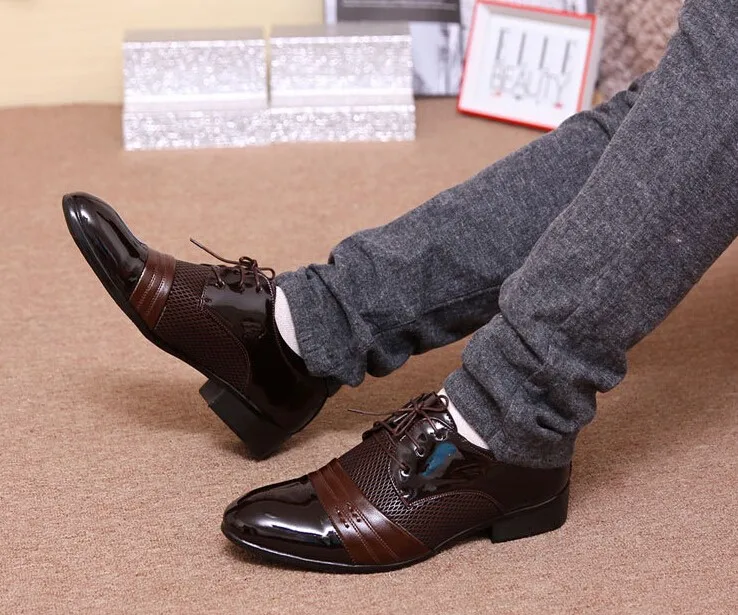 Brown Oxfords Last 2018 Man Leather Stop118 XMP418 38~45 Size Classical Vintage discount Black Business Dress Shoes Men Men's Flats TANGNEST Big 2 Brown Oxfords Last 2018 2