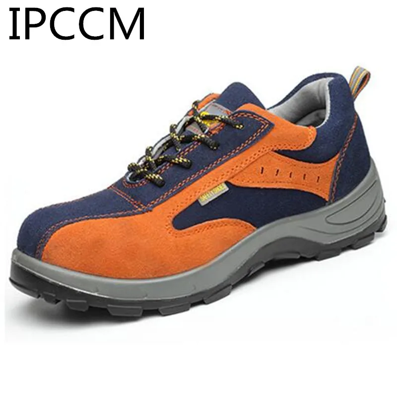 

Spring And Autumn Men's Breathable Sweat-absorbent Casual Anti-piercing Safety Shoes Fashion Color Matching Low-top Flat Shoes