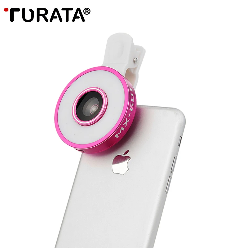 TURATA Universal 6 in 1 Phone Camera Lens 0 65X Wide Angle 185 Degrees Fisheye 10X