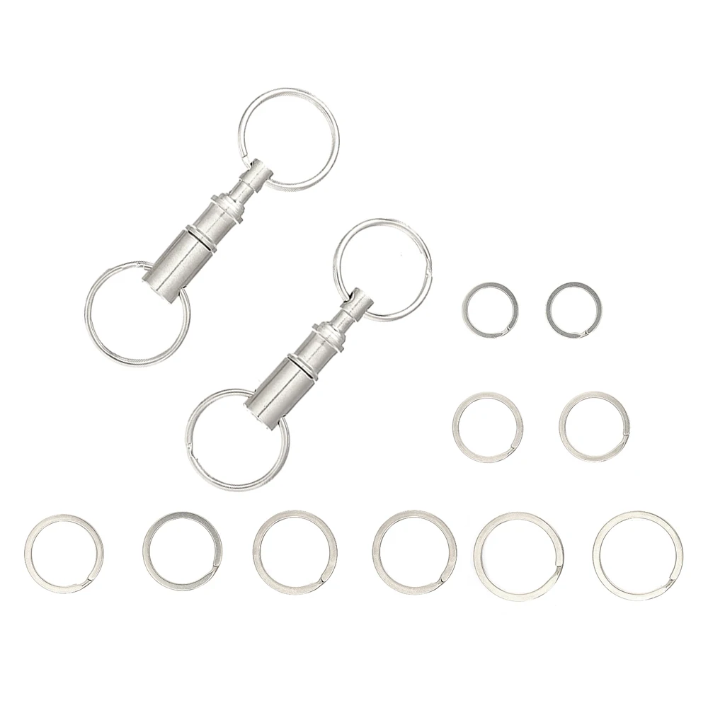 5Pcs Quick Release Pull Apart Key Ring Removable Handy Keyring