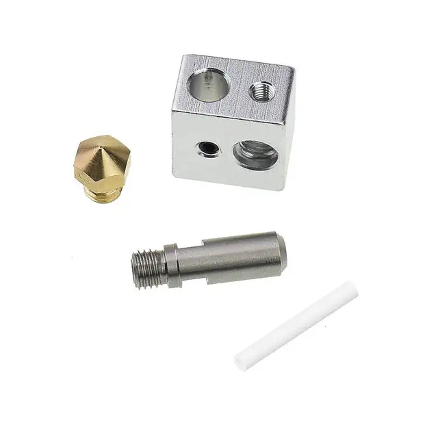 Cheap MK10 Extruder Hotend Kit - Mk10 Nozzle 0.4mm + Barrel Throat M7 Thread + Heat Block for Wanhao FlashForge Creator 3D Printer Cheap MK10 Extruder Hotend Kit - Mk10 Nozzle 0.4mm + Barrel Throat M7 Thread + Heat Block for Wanhao FlashForge Creator 3D Printer