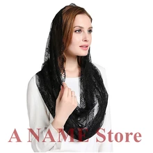 Issy Rond вуаль Мантилья для церкви головной убор католическая латинская Массовая Мантилья negras velo negra вуаль матильная мягкая кружевная ZV81505