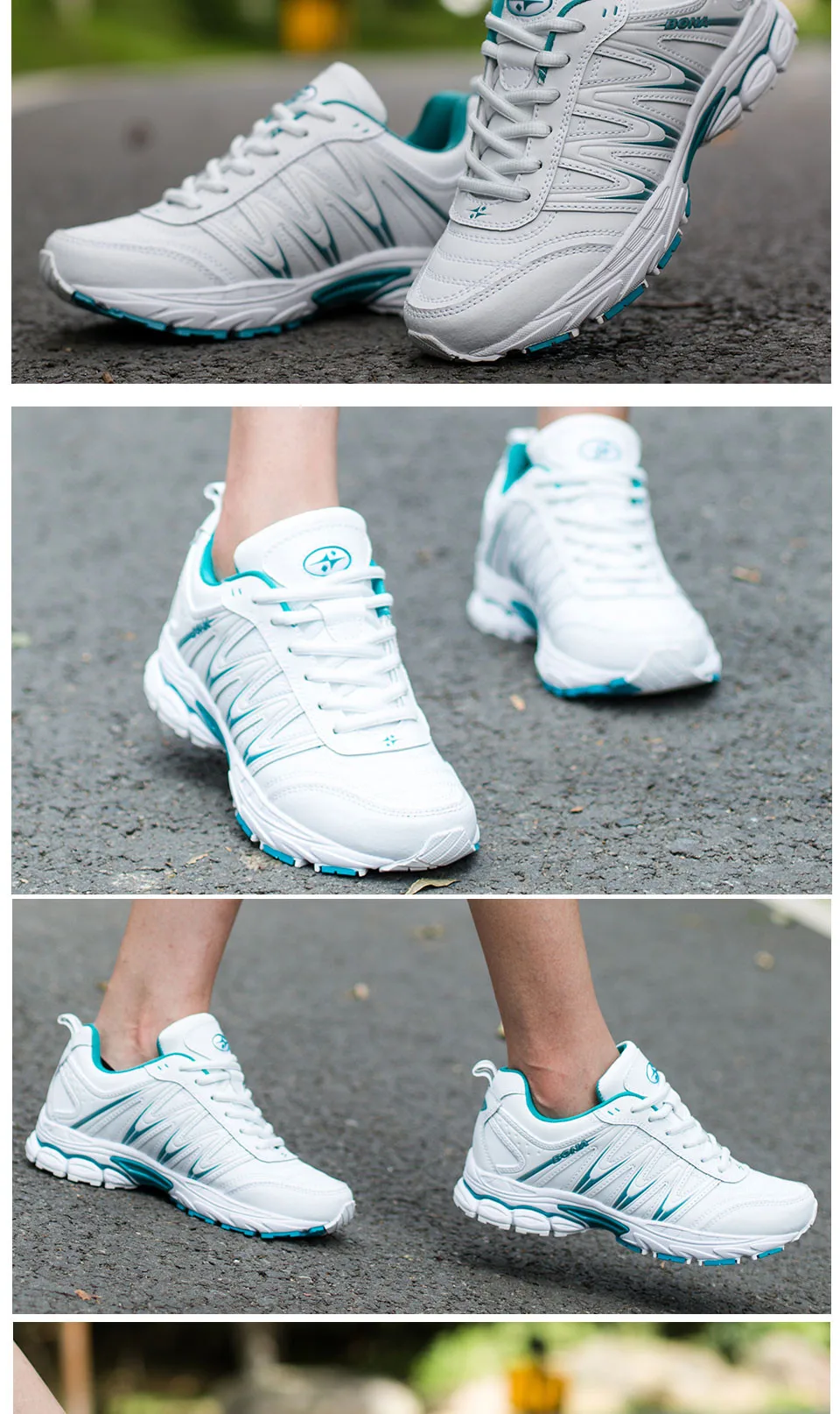 BONA/Новый горячий стиль для женщин кроссовки кружево до Спортивная обувь Открытый Бег Прогулки удобная спортивная обувь спортивная для