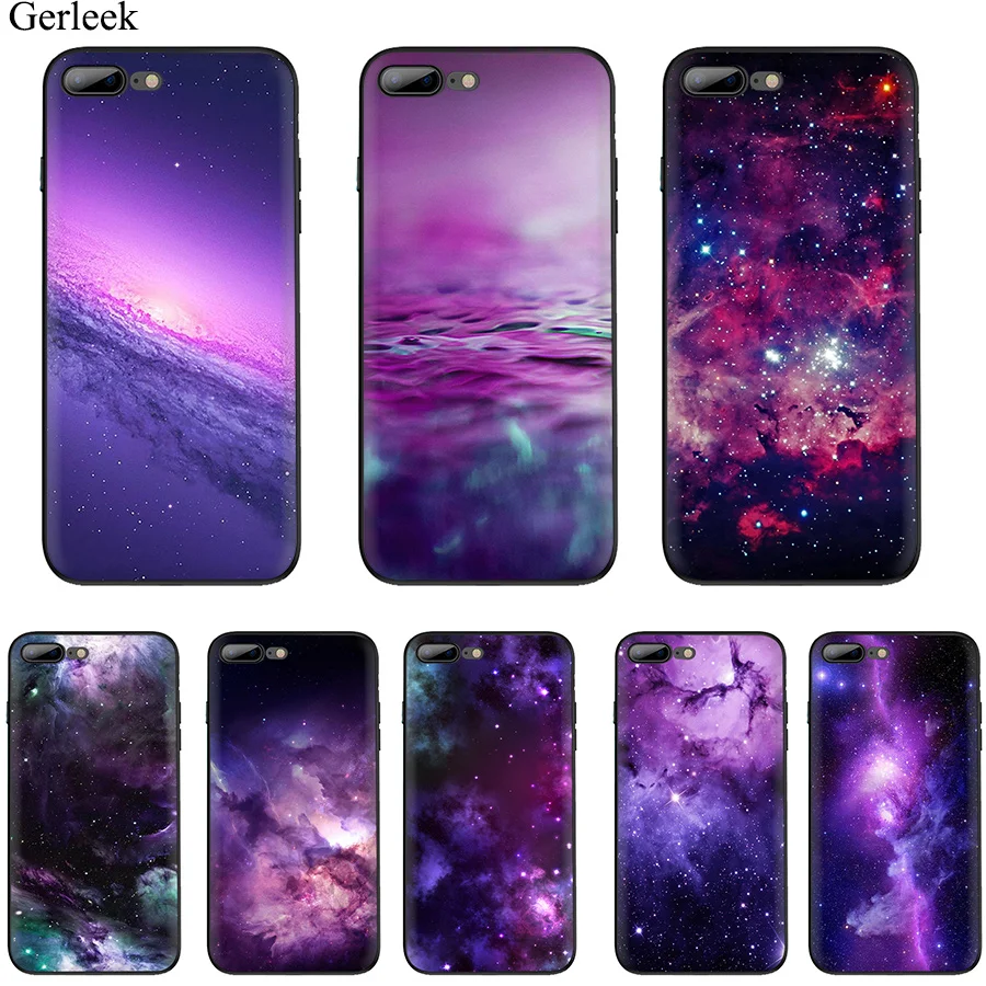 

Desxz Interstellar Purple Space Club Soft TPU Case For iPhone 5 5s SE 6 6s 7 8 Plus X XR XS Max XR Cover Protection