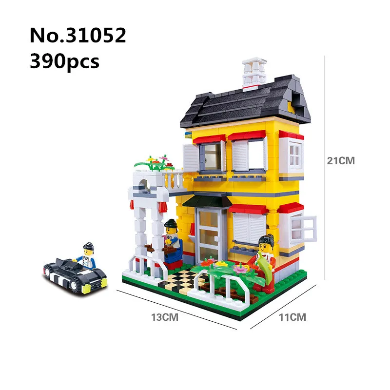 

390Pcs City Friends House Villa Building Block Construction Castle Bricks Assembled Brick DIY Model Toys For Baby Gifts 31052