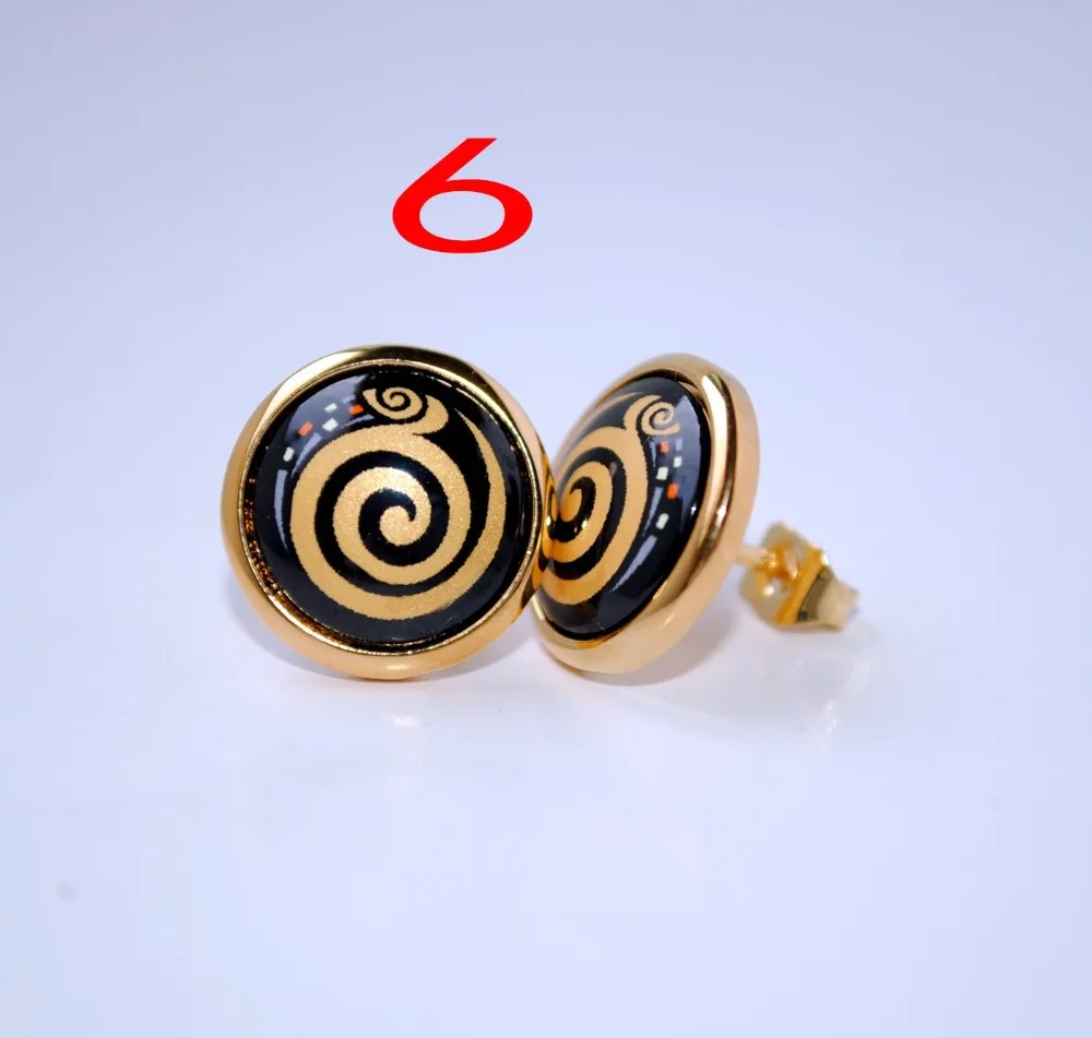 Перегородчатая эмаль, окрашенная вручную, в европейском стиле, пряжка для ушей, 16 цветов