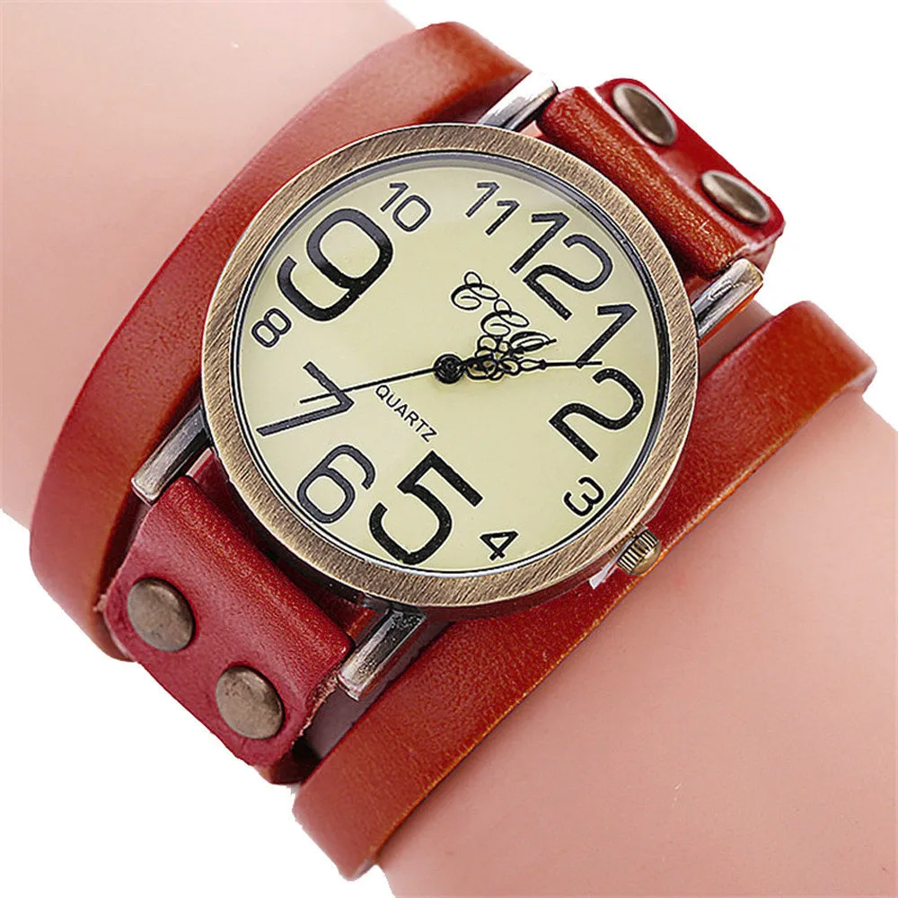 CCQ, брендовые Модные Винтажные часы-браслет из коровьей кожи, повседневные женские наручные часы, роскошные кварцевые часы, Relogio Feminino, подарок