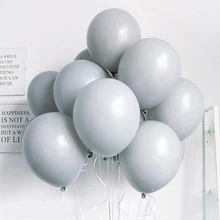 10 шт 10 дюймов серый Макарон латексные шары украшения для детской вечеринки дом Свадьба День рождения фоновое украшение для вечеринки поставка