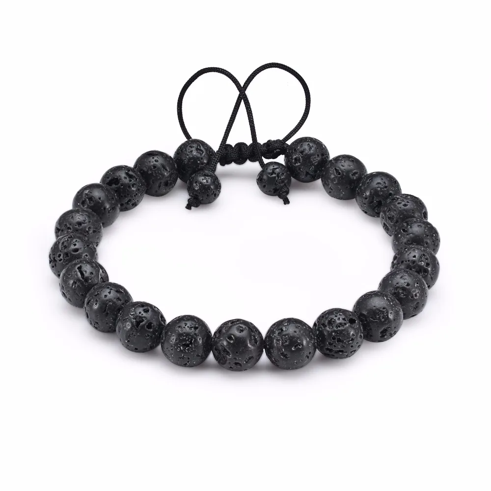 

1Pc 8mm Lava Stone Bead Diffuser Bracelet Bead Bracelet Aromatherapy Bracelet for Essential Oil