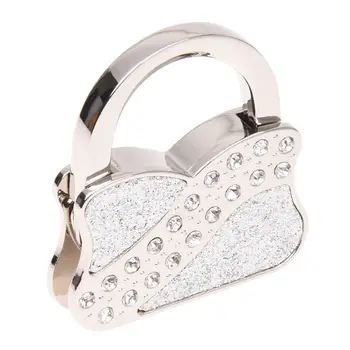 

Silver Tone Allover Glitter Foldup Hanger Handbag Hook