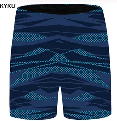 KYKU узор шорты Для мужчин грузовое пространство Рубашки домашние большой Размеры 3d печатных Blue Beach Для мужчин s Короткие штаны 2018 новый