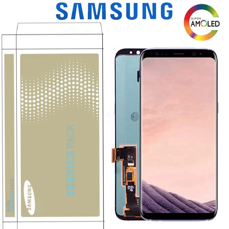 

Original The Burn-Shadow Display For Samsung S8 Plus G955 G955F S8 G950F G950W LCD Touch Screen Digitizer Replacement With Frame