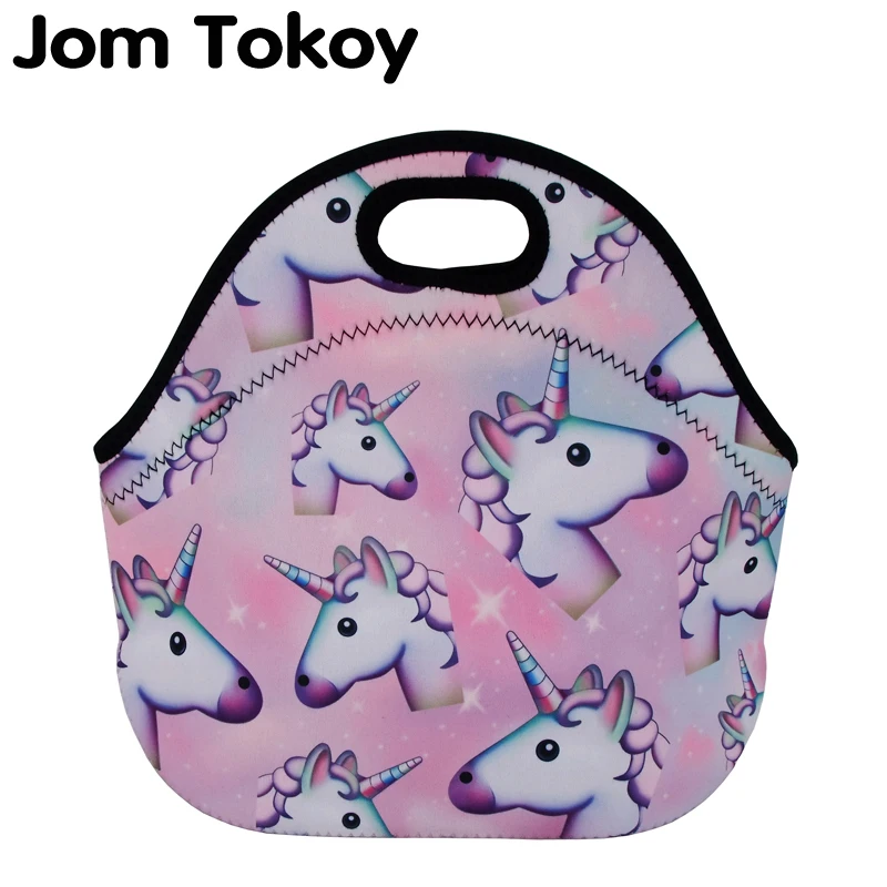 

Jom Tokoy Unicorns Thermal Insulated 3d print Lunch Bags for Women Kids Thermal Bag Lunch Box Food Picnic Bags Tote Handbag