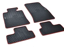 free ship rubber mat waterproof non slip wear resistant green latex car floor carpets for Mini