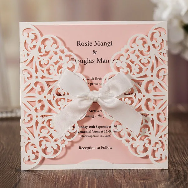 Marriage Ribbon Wedding Invitations We