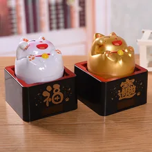 Модная Автомобильная кукла украшения ABS Материал креативный 2 цвета стиль приборной панели автомобиля счастливый кот подарки декоративные аксессуары