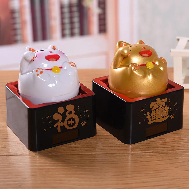 

Fashion car doll ornaments ABS material creative 2 colors style car dashboard lucky cat gifts decorative accessories