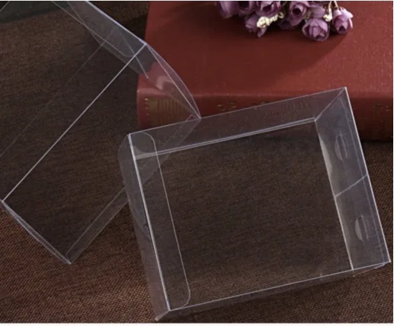 

300PCS/LOT 8x8x30cm PVC Transparent Clear Boxes Plastic Jewelry Storage Case