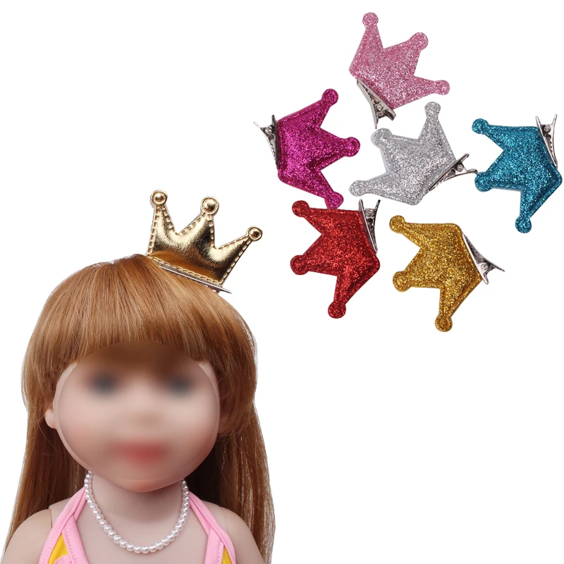 

Doll toys accessories fashion crown 6 PCS hair clip American 18 inch Girls doll (Random delivery) c593