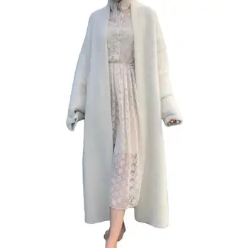 

Women 2019 Spring Autumn Casual Loose Long Knitted Sweater Cardigans Coats Ladies Elegant Solid Long Sleeve Knitted Outwear V694