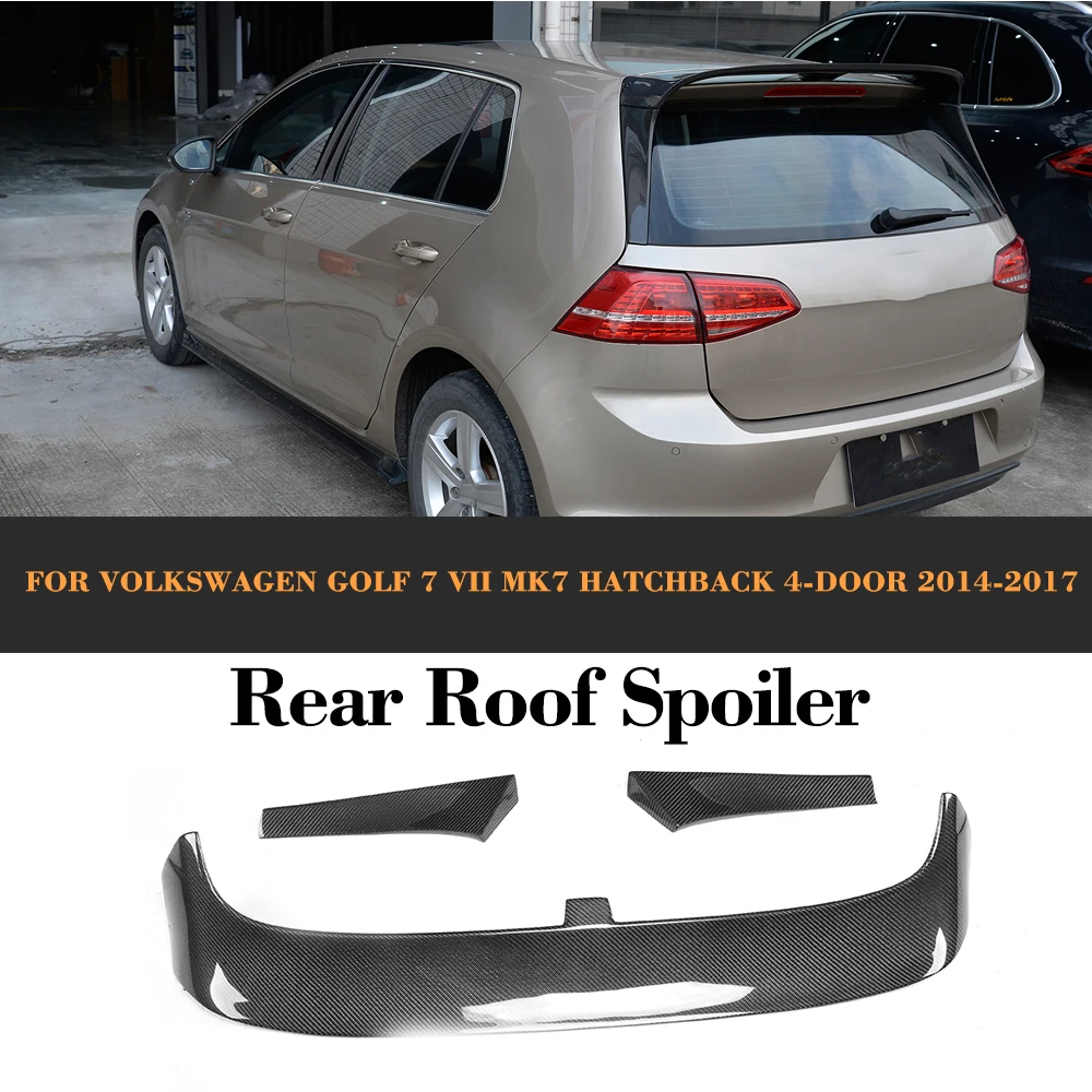 Carbon Fiber Rear Roof Spoiler Window Wing for Volkswagen VW Golf 7 VII