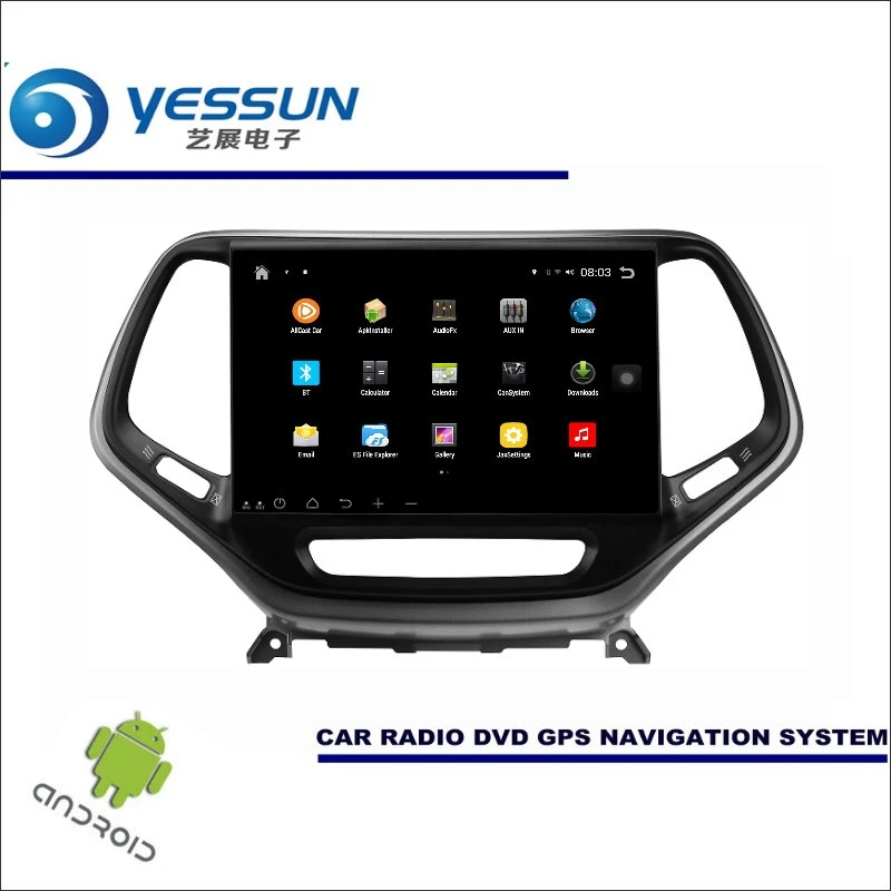 YESSUN автомобильный Android плеер мультимедиа для Jeep Cherokee KL~-Радио Стерео gps карта Nav Navi(без CD DVD) 1" HD экран