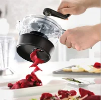 Multifunctional hand spiral cut Shredder Slicer grater rotary shredder vegetable fruit spiral shred process device cutters