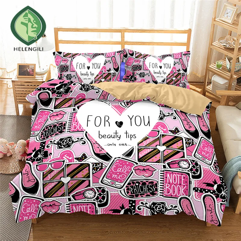 Buy HELENGILI 3D Bedding Set High heeled shoes Print