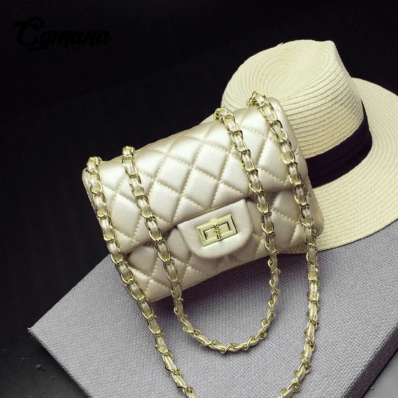CGmana кожа стеганая сумка Для женщин 2018 Crossbody сумки на плечо Lady дизайнерский бренд