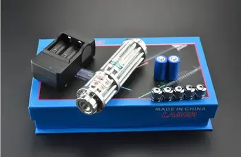 

Most Powerful Burning Laser Torch 450nm 50000m Focusable Blue Laser Pointers Flashlight burn match candle lit cigarette with box