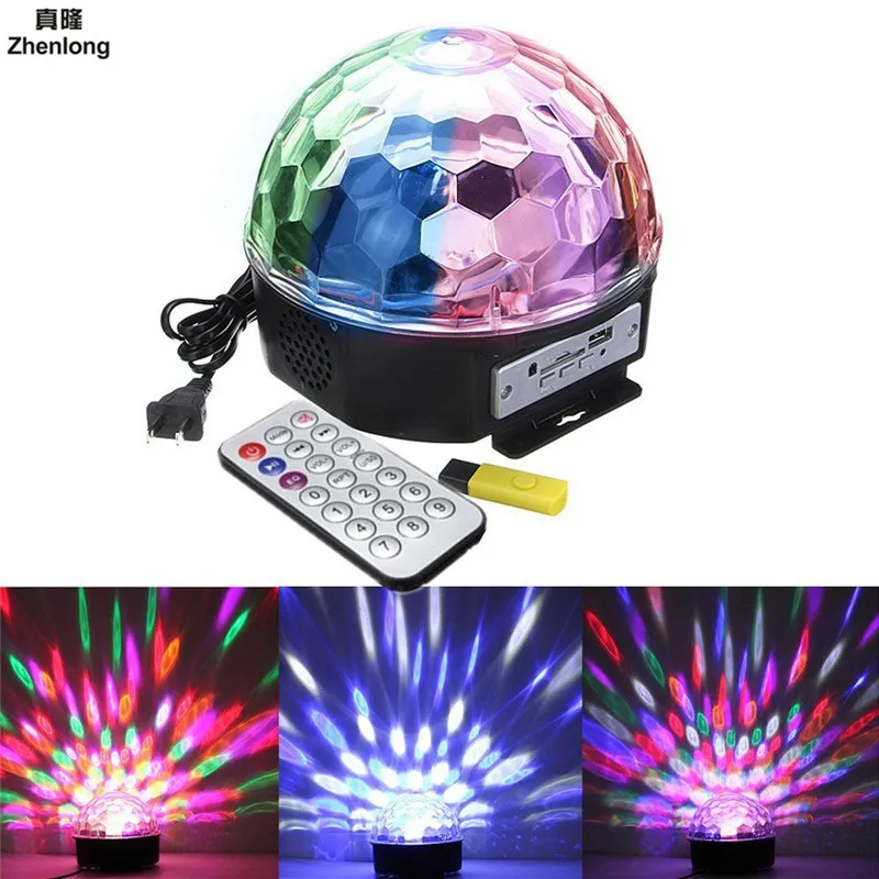 Лазерный светильник 6 светодиодный с MP3 плеером диско Dj сценический ing 18 Вт RGB