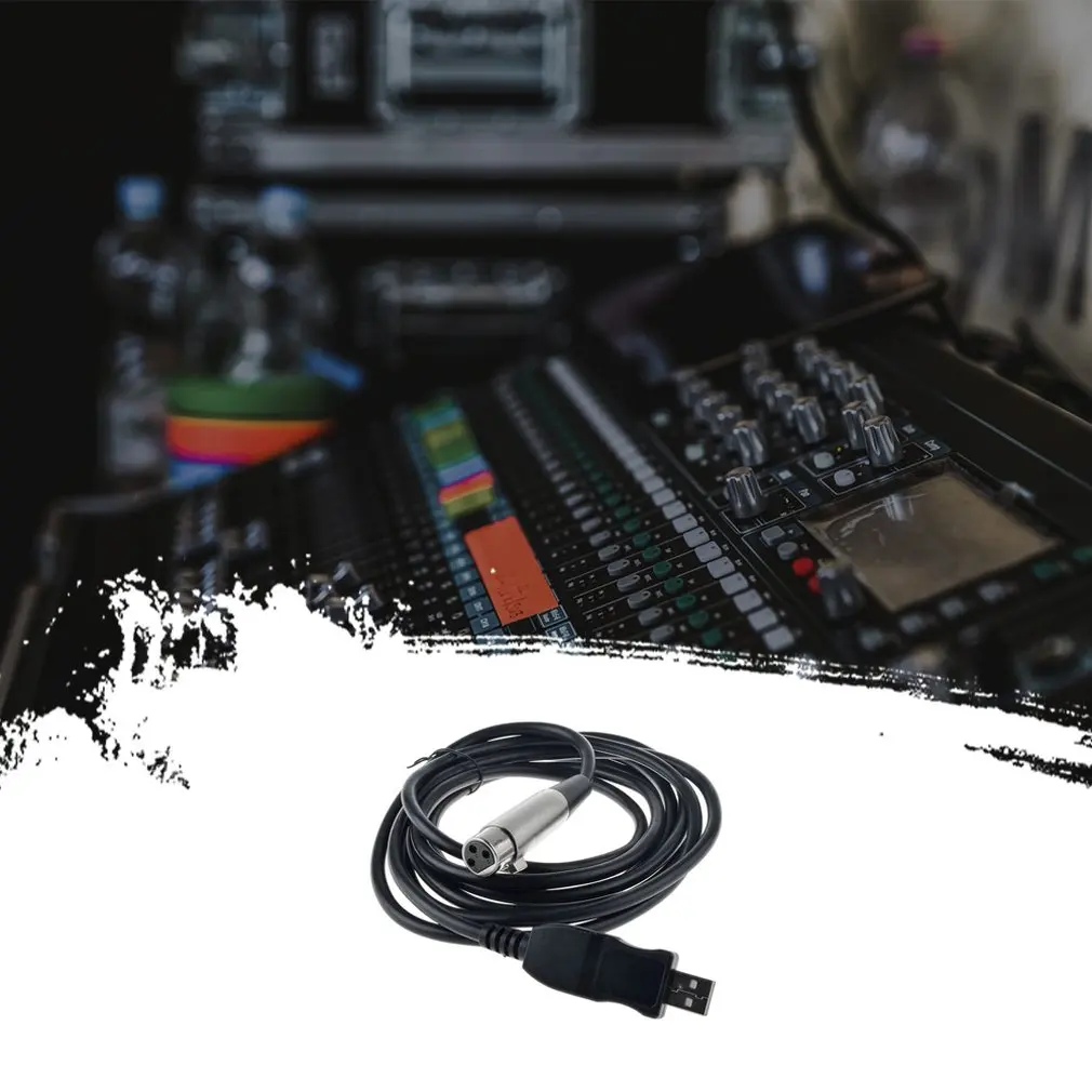 Черный 3 м 9 футов USB кабель для микрофона папа на Pin XLR Женский Шнур адаптер