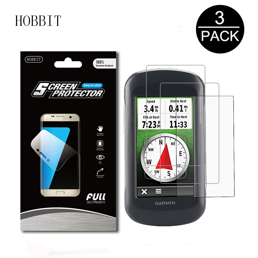 3Pack For Handheld GPS Navigator Garmin Montana 600 600t 650 650t 680 Clear LCD PET Film Anti-Scratch Screen Protector Cover