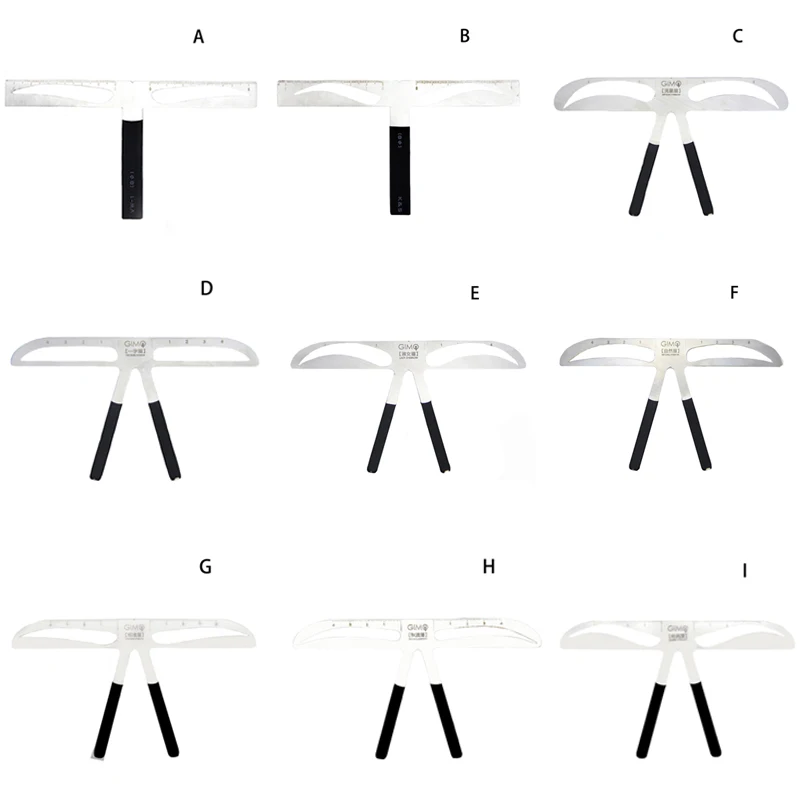 Линейка для бровей Перманентный трафарет для макияжа разглаживающая форма инструмент для татуажа три точки позиционирования полоса оправа из нержавеющей стали