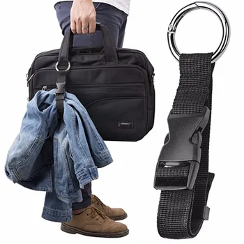 

16cm Adjustable Nylon Luggage Strap Buckle Backpack Hook Carry Holder Belt With Ring Travel Camping Outdoor Tool