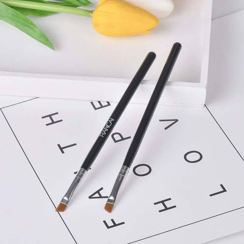 Angled eyebrow brush synthetic hair professional makeup brushes (7)