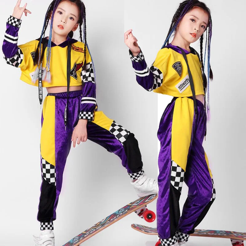 

Kids Hip Hop Clothing Clothes Jazz Dance Costume Set Girls Casual T Pant Top Leggings Pants Ballroom Dancing Street wear Outfits